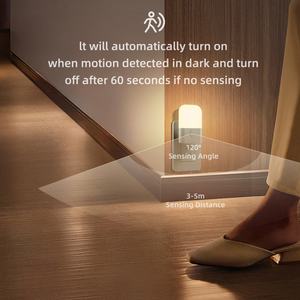Détecteur de mouvement infrarouge sans fil, commande automatique intelligente, US EU 110V 230V, mini lampe LED à brancher, veilleuse pour enfant - Product Image 3