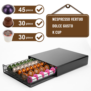 45 Vỏ Kim Loại Nespresso Vertuo Viên Nang <span class=keywords><strong>K</strong></span> Cốc Cà Phê Viên Nang Chủ Ngăn <span class=keywords><strong>K</strong></span>éo Giá Hiển Thị Đứng - Product Image 4