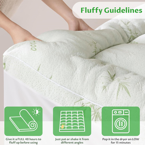 <span class=keywords><strong>Surmatelas</strong></span> en bambou en gros, <span class=keywords><strong>surmatelas</strong></span> matelassé rafraîchissant extra épais à faible MOQ, fabricant de housses de matelas lavables - Product Image 4
