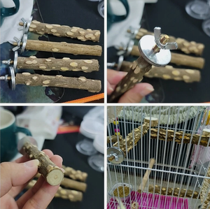 Juguete de Percha de Madera al por Mayor para Pájaros, Accesorios de Percha para Jaulas de Loros, Perchas de Rama para Periquitos, Cacatúas, Conures y Guacamayos - Product Image 6