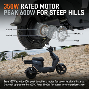 Vélo électrique 14 pouces 350W 48V/60V Moteur sans balais Frein à disque hydraulique Autonomie 45 km Vitesse 30 km/h Certifié CE Adultes Électronique - Product Image 2