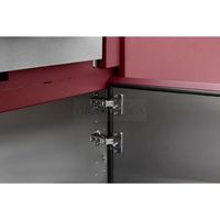 Armoire de cuisine extérieure moderne ignifuge murale en acier inoxydable 304 avec porte coulissante pour petite station de cuisine de patio - En promotion