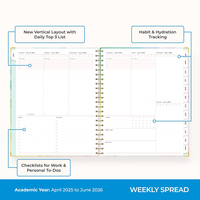 Agenda Diaria y Semanal Personalizada Prolead A5 con Espiral, Cubierta de Papel Ecológico, Logotipo en Dorado, 80 Hojas