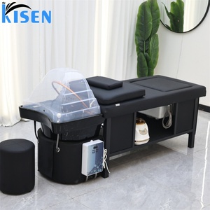 Kisen Shampoo Bed Head Spa Multifunction System Foot <b>Bath</b> Hydro Circulation LED Light Therapy Steam Massage <b>Table</b> for Sale - Product Image 6