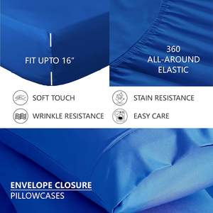 Juego <span class=keywords><strong>de</strong></span> <span class=keywords><strong>ropa</strong></span> <span class=keywords><strong>de</strong></span> <span class=keywords><strong>cama</strong></span> <span class=keywords><strong>de</strong></span> lujo <span class=keywords><strong>de</strong></span> 4 piezas Juego <span class=keywords><strong>de</strong></span> sábanas y fundas <span class=keywords><strong>de</strong></span> almohada <span class=keywords><strong>de</strong></span> microfibra transpirable extra suave - Product Image 4