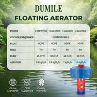 Aérateur flottant de surface 2,2 kW 3 CV à transfert élevé d'oxygène pour l'aquaculture – Équipement de surpression d'oxygène pour bassin