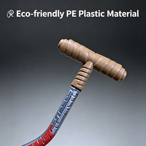 Gancio a mano da pirata in plastica argentata con impugnatura a T antiscivolo da 34 cm, effetto sangue, per Halloween, travestimenti, LARP, vendita all'ingrosso, giocattolo personalizzato per costumi - Product Image 5