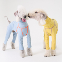 Pyjama anti-léchage à 4 pattes pour Bedlington Terrier et Whippet, combinaison de récupération, vêtements pour animaux de compagnie, chemise de base pour chien en coton ultra-extensible