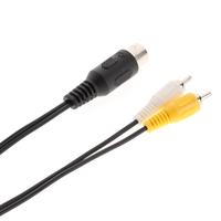 Câble audio-vidéo AV 5 broches de 1,8 m, cordon de connexion AV pour console de jeu Sega Genesis 1 Mega Drive Master System
