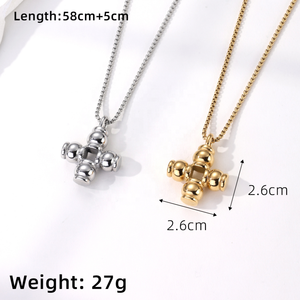 Hot Selling Ladies Monaco <b>Cross</b> Stainless Steel Necklace Roccia Pendant Necklaces Wholesale - Product Image 1