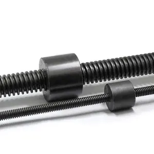 T10 - T60 Carbon steel trapezoidal threaded rod with nut