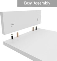 Support de Moniteur d'Ordinateur Moderne en Bois Réglable avec Étagère Supérieure, Support de Bureau et Support TV pour Salon