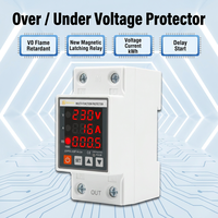 Compteur d'énergie monophasé réglable à double affichage, boîtier ignifuge V0, 1-63A 220V, réinitialisation automatique pour système de contrôle de circuit