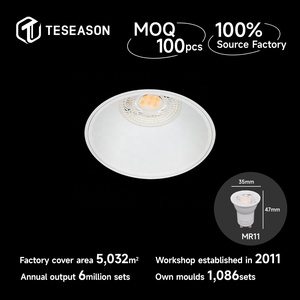 Support de Downlight Sans Cadre TP01AR1-MR11 en Aluminium, Taille de Coupe <span class=keywords><strong>63mm</strong></span>, Dimensions 68*95mm, Hauteur 33mm, IP20, Compatible Ampoule MR11 35mm - Product Image 2