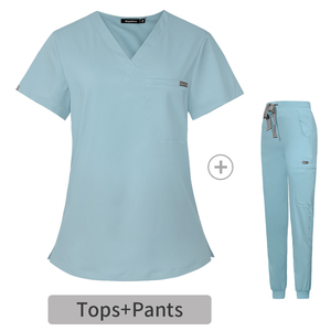 Vente en gros personnalisé à manches courtes uniformes de médecin et d'hôpital ensembles de gommages médicaux confortables et durables - Product Image 3