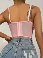 Nouveau Produit en Gros Bustier Floral Débardeur Crop Top Tendance et Sexy pour Femmes – Corset et Tenues Sexy pour Femmes