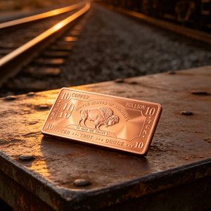 American Buffalo Copper Bullion Bar 10 Oz Pure Copper Rectangle <b>Die</b> Struck Collectible Coin Art <b>Craft</b> - Product Image 2