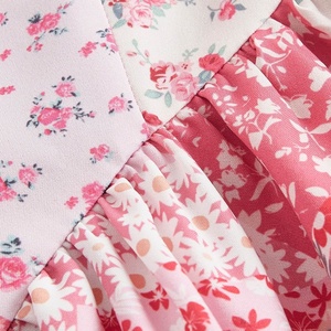 Vestido Mini de Verano para Mujer, Elegante, con Estampado Digital, Ecológico, 100% Algodón, con Escote Fruncido, Tirantes con Lazos y Volantes, Corte en A - Product Image 5