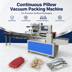 Máquina de Envasado Automática al Vacío para Salmón, Máquina Envolvedora de Alimentos con Motor Servo para Pescado y Camarones - Product Image 4