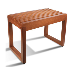 Tabouret de salle de bain en teck, bois massif, 60x29x43cm, banc de douche antidérapant, siège de drainage pour baignoire et spa - Product Image 5