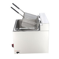 Friteuse à gaz commerciale sur pied à double panier avec contrôle de la température