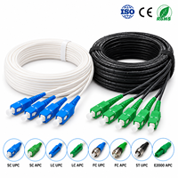 Cordon de brassage fibre optique longue portée pour intérieur 20m 50m 100m 200m 500m SC APC SC UPC pour installation FTTH