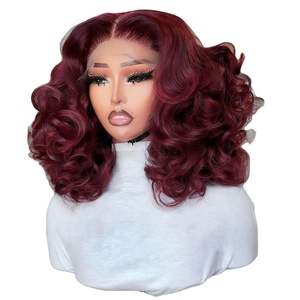 Pelucas de Cabello Humano Natural Vietnamita al por Mayor, Onduladas Cortas y Voluminosas, Pre-Plucked, Sin Pegamento, con Encaje Frontal Transparente - Product Image 4