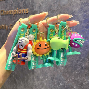 พวงกุญแจพีวีซี Plant Vs. Zombies รุ่นใหม่ ขายดี น่ารัก การ์ตูนซอมบี้และพีชชูตเตอร์ พวงกุญแจ 3 มิติ น่ารักสำหรับตกแต่งกระเป๋า - Product Image 4