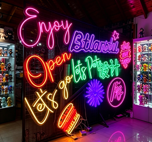 Custom Crystal LED Backlit IP67 Rated Business Signage for Bars & Stores Flexible Neon Open Light - Product Image 1