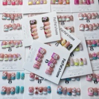 TSZS Faux ongles à presser en acrylique faits main, Boîte mystère avec motifs aléatoires, Faible MOQ, Faux ongles bec de canard pour entreprises en démarrage