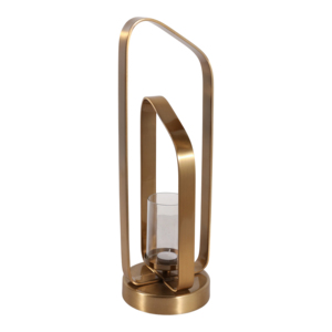 Metal And Glass <b>Candle</b> Holder <b>Hurricane</b> Stylish Home Decor Accent For Pillar Candlestick Table - Product Image 2
