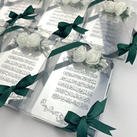 Cadeaux de Mariage Islamiques Personnalisés pour Invités, Faveurs avec Calligraphie Islamique Coranique Ayatul Kursi, pour Mariage et Baby Shower