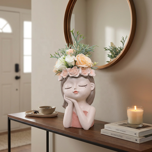 Pots de fleurs élégants en <span class=keywords><strong>résine</strong></span> pour plantes d'intérieur, arrangements floraux, pots de jardin avec trous de drainage, jardinières extérieures de grande taille - Product Image 3