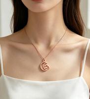 Collier Lune Croissante en Acier Inoxydable, Pendentif Nuage, Pendentif Lune, Plaqué Or 18 carats