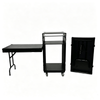 Estuche de Transporte con Ruedas Desmontable de 14U para Montaje en Rack, IP67 Impermeable, para Amplificador, 2 Puertas Fusionables, Cierres de Seguridad, 2 DJ, OEM/ODM