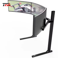 Support de sol pour trois moniteurs 40x80 en aluminium extrudé avec fixation VESA pour simulateur de course, kit de cockpit, volant