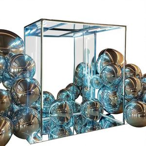 Espejo Rectangular Liso con Luz LED de Metal y Hierro para Bodas, Cabina de Fotos con Fondo Personalizable en Tamaño y Color - Product Image 1