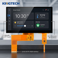 Kingtech 7-Zoll 800*480 40-Pin RGB 200-1000 Nits Touchscreen 12-Uhr-Position Industriesteuerung Breiter Temperaturbereich TFT LCD Displaymodul