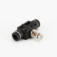 Raccord pneumatique réglable LSA / PSA / SA 4mm 6mm 8mm 10mm 12mm avec vanne de régulation de débit d'air et indicateur de vitesse