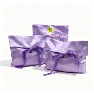 Custom Logo Printed Eco-Friendly Durable Satin Envelope Pouch Underwear Reusable Suit <b>Clothes</b> Gift Hair <b>Bundle</b> Wig Packaging Bag - Product Image 3