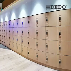 Flat Pack Locker der DEBO F12-Serie mit Lamello Cabineo-Anschlüssen