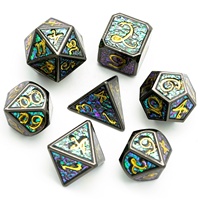 Ensemble de dés en métal polyédriques UDIX - 7 pièces, durables, faits à la main, dés de jeu D&D personnalisés, objets de collection