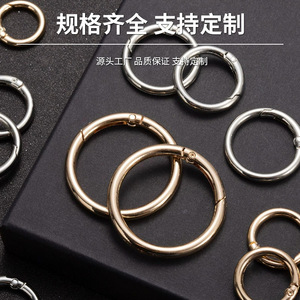 Anillos de resorte abiertos de aleación de zinc para llaveros, ganchos para llaves de coche, bolsos, artículos de cuero, estilo minimalista moderno, accesorios metálicos de lujo - Product Image 4
