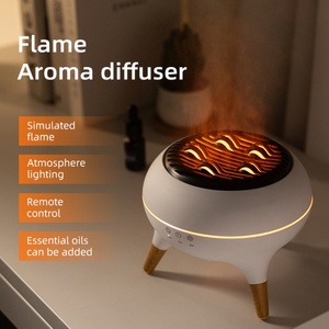 Time Remote Control <b>Humidifier</b> Household Ultrasonic Porous Atomization Fog Quantity Colorful Flame Aromatherapy Machine - Product Image 1