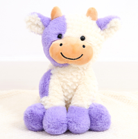Peluche de vache mignonne et moelleuse, jouet en peluche doux pour enfants, cadeau idéal pour les anniversaires et les fêtes