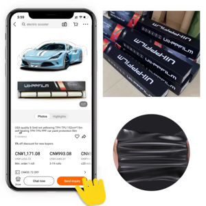 Pellicola in TPU Anti-giallastra per auto con protezione della vernice PPF - Product Image 2