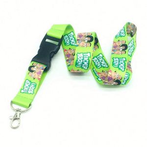 Porte-cartes d'identité en jacquard orange et bambou, avec strass et cordon tressé pour badge, par Golden Supplier - Product Image 4