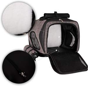 Özel havayolu onaylı çevre dostu açık taşıyıcı Pet köpek çantası omuz sırt çantası - Product Image 5