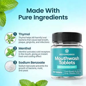 Mundwasser-Tabletten zur Unterstützung der Mundgesundheit und für ein Hydratisiertes und Erfrischtes Gefühl im Mund - Product Image 3