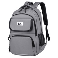 Sac à dos en polyester Oxford imperméable de grande capacité pour hommes Sac de voyage décontracté au design simple fermeture éclair personnalisée pour junior/senior